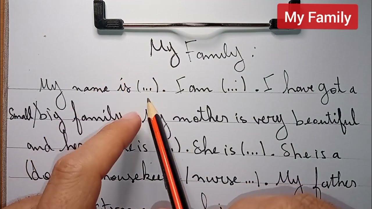 تعبير عن العائلة باللغة الانجليزية