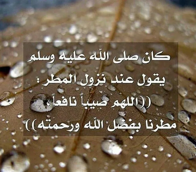 دعاء عند نزول المطر