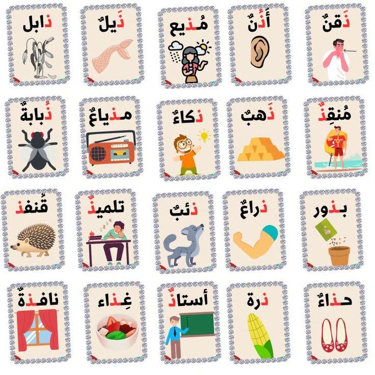 كلمات تبدأ بحرف الذال