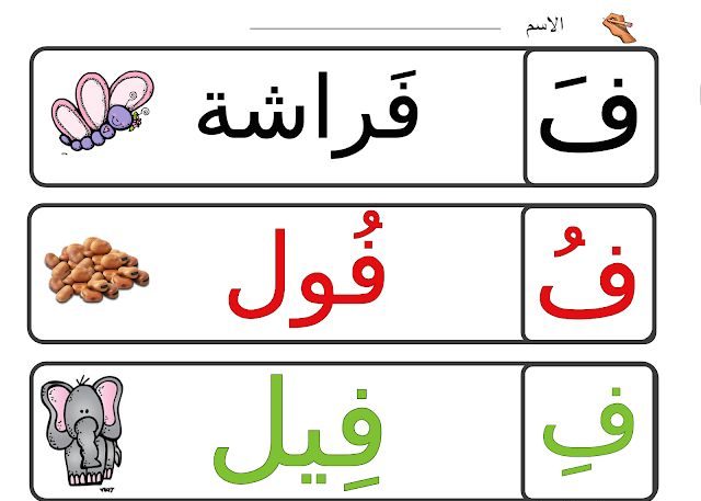 كلمات تبدا بحرف الفاء