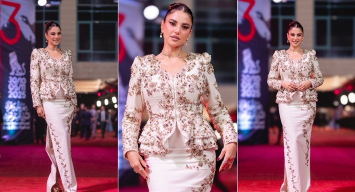 درة تخطف الأنظار بإطلالة أنيقة في افتتاح مهرجان وهران وتشارك في تكريم رشيد بوشارب