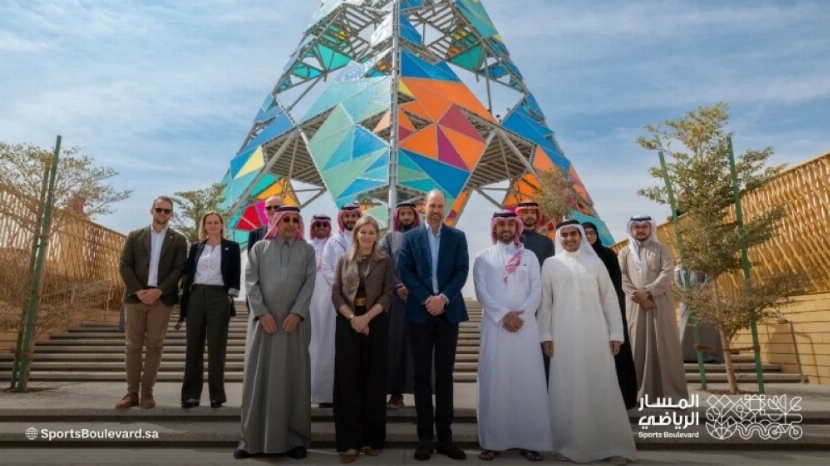 وزير الرياضة يستقبل أمير ويلز ويلتقيه في مشروع المسار الرياضي بالرياض