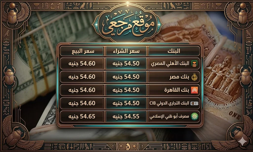 قفز سعر الدولار امام الجنيه اليوم في مصر 30 مارس 2026 ليسجل 54.65 جنيه داخل البنوك