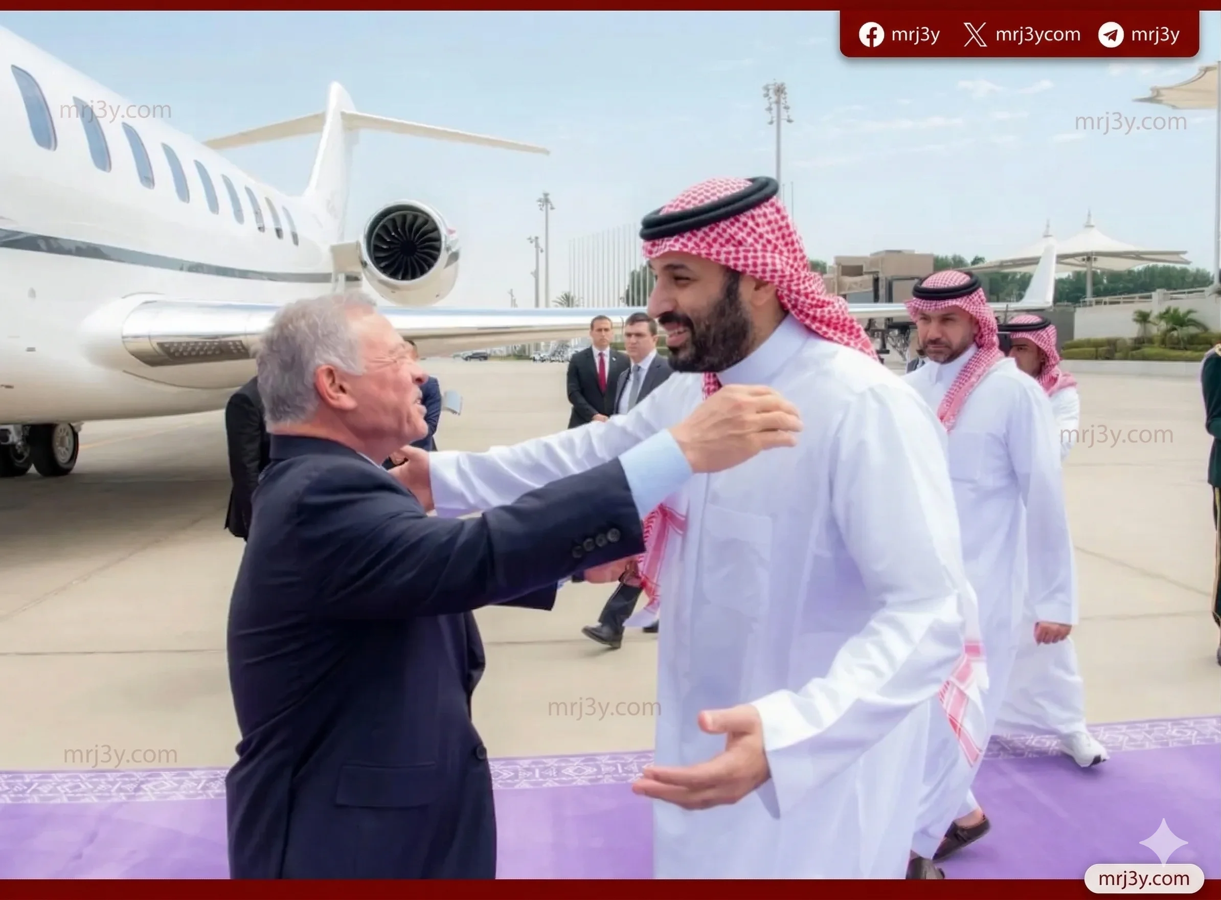 ملك الأردن يصل جدة
