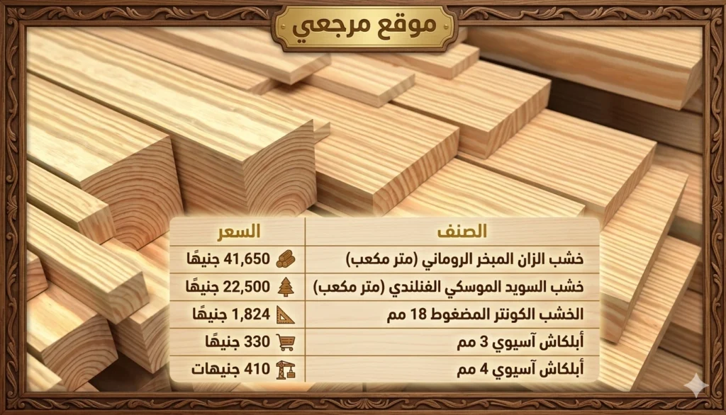 أسعار الأخشاب والأبلكاش اليوم الثلاثاء 14 أبريل 2026 واستقرار السوق المحلي