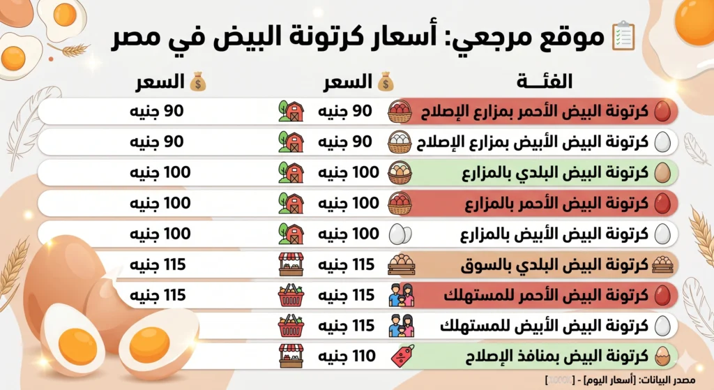 أسعار البيض في كفر الشيخ اليوم السبت 25 أبريل 2026 تتراجع بالمزارع والأسواق 2 أسعار البيض في كفر الشيخ اليوم السبت 25 أبريل 2026 تتراجع بالمزارع والأسواق