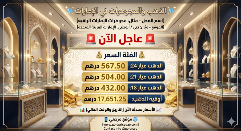 أسعار الذهب في الإمارات اليوم تستقر رغم خسائر المعدن عالميا نهاية الأسبوع 2 أسعار الذهب في الإمارات