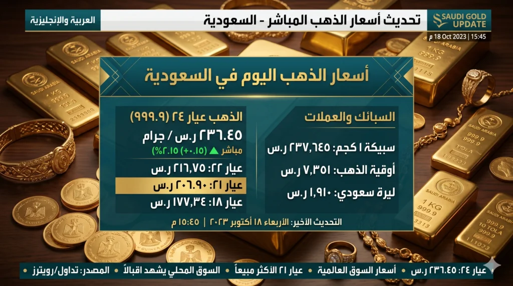 أسعار الذهب في السعودية ترتفع اليوم 30 أبريل 2026 رغم خسائر شهرية عالمية مستمرة