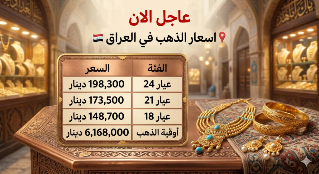 استقرار أسعار الذهب في العراق اليوم 25 أبريل 2026 رغم خسائر أسبوعية عالمية واضحة مستمرة 2 أسعار الذهب في العراق