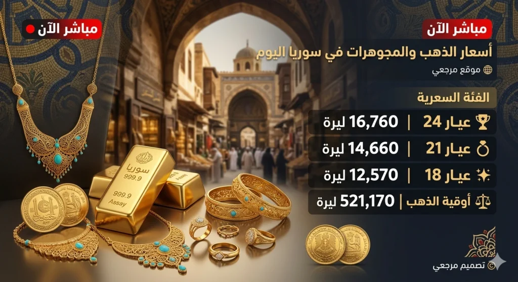 أسعار الذهب في سوريا