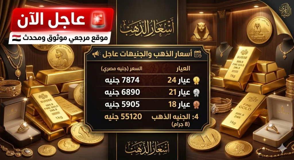 أسعار الذهب في مصر اليوم