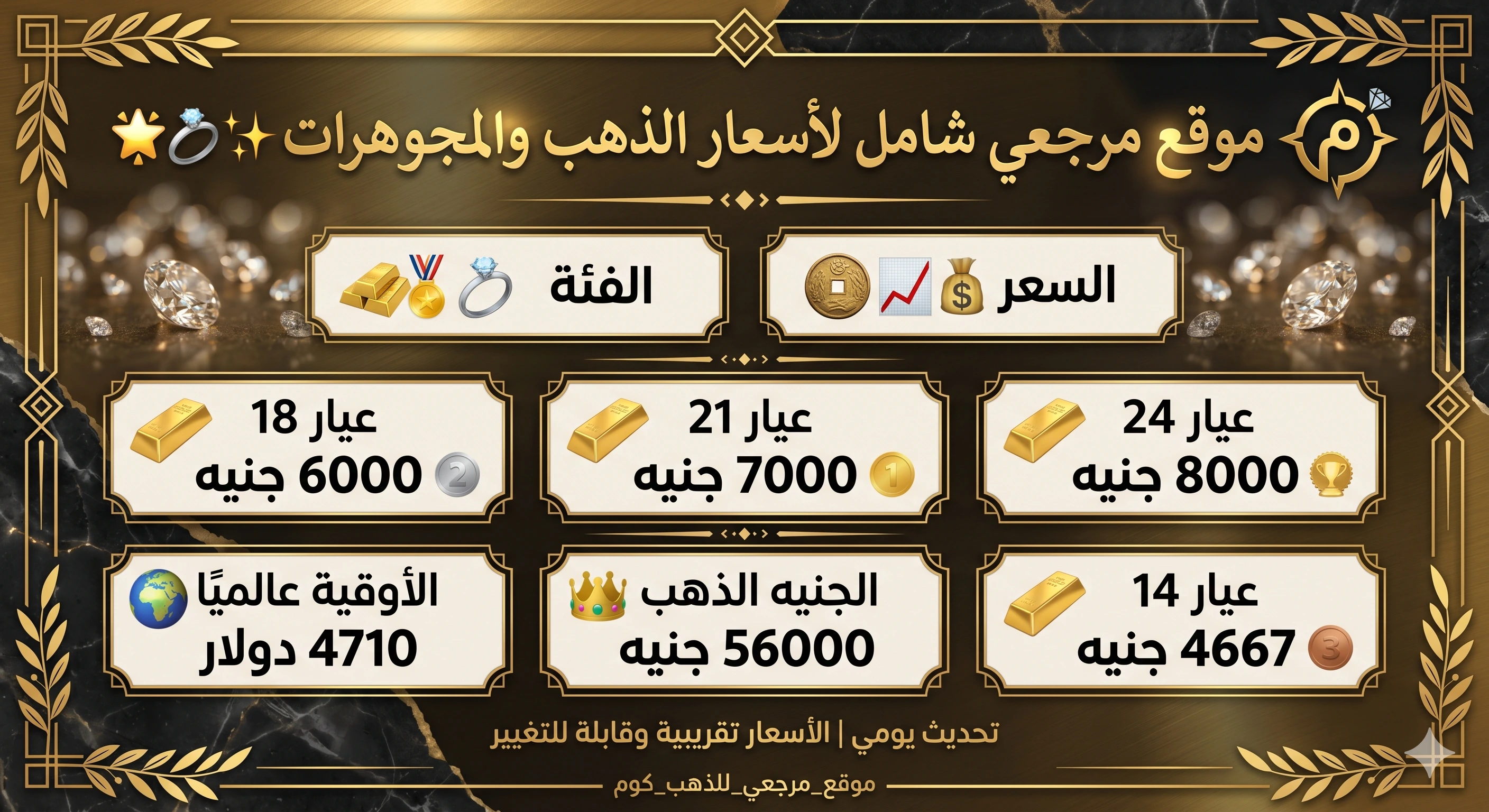 أسعار الذهب اليوم