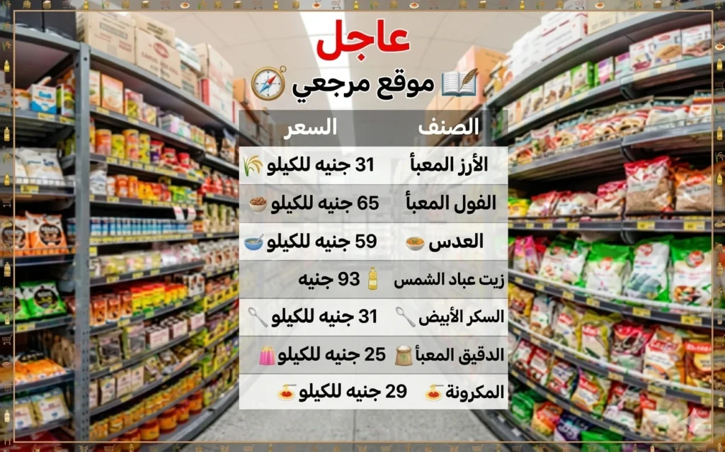 أسعار السلع الغذائية اليوم في مصر