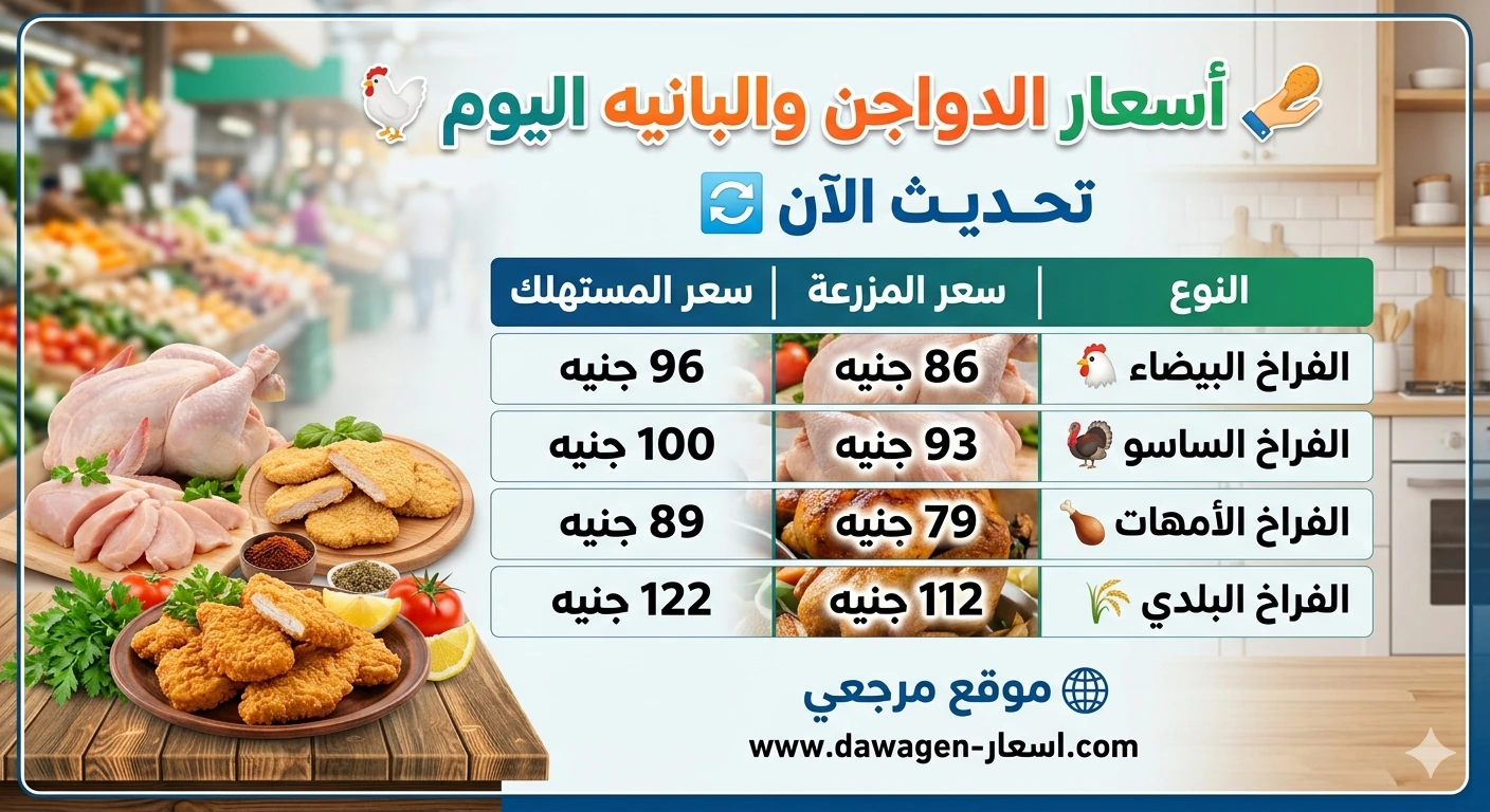أسعار الفراخ البيضاء اليوم