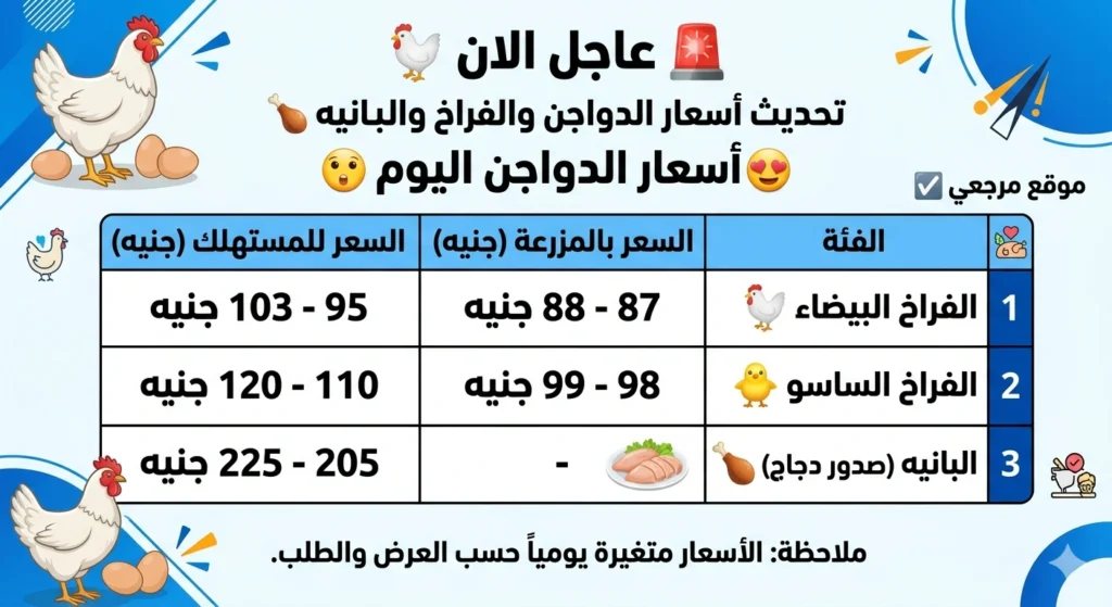 أسعار الفراخ اليوم الأربعاء 29 أبريل 2026 تتحرك مجددا بين المزارع والأسواق