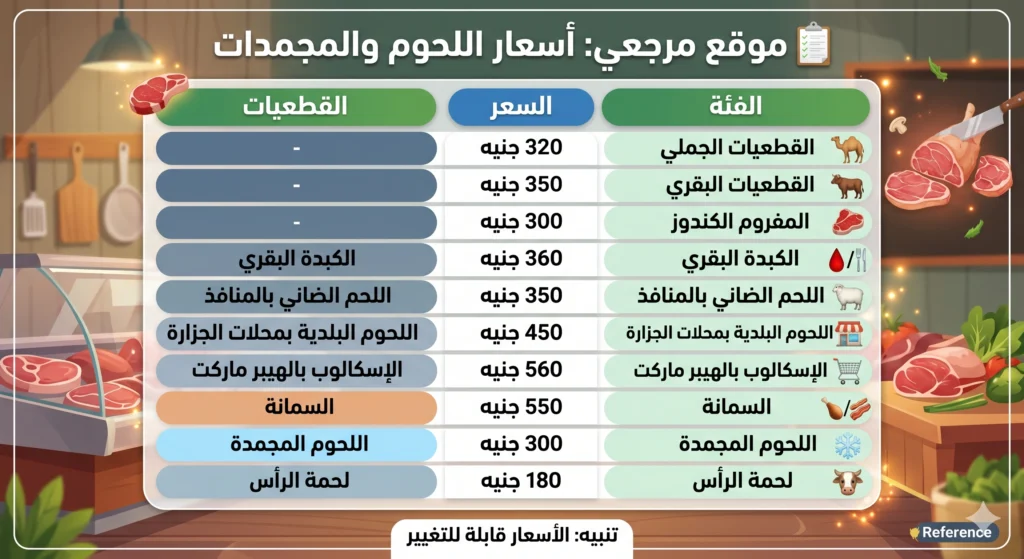 أسعار اللحوم في مصر اليوم السبت 25 أبريل 2026 بين المنافذ الرسمية ومحال الجزارة 2 أسعار اللحوم اليوم
