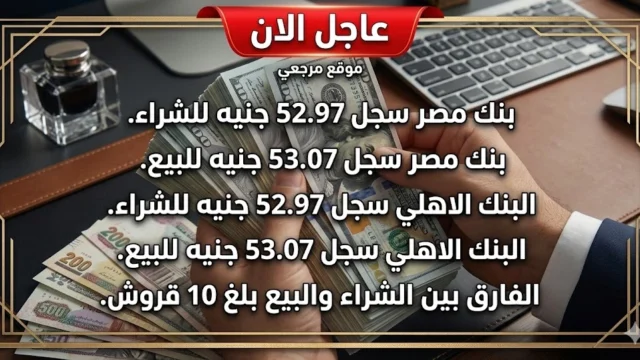 ارتفاع 2 جنيه في يومين.. سعر الدولار اليوم مقابل الجنيه في البنوك يتصدر اعلى شراء