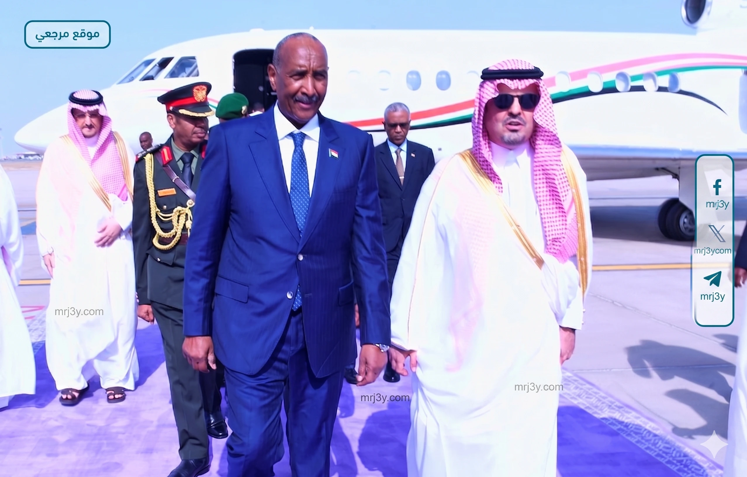 البرهان يصل الى جدة في زيارة رسمية للمملكة