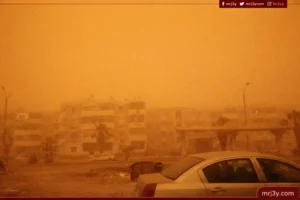 العاصفة الترابية وتراجع الرؤية