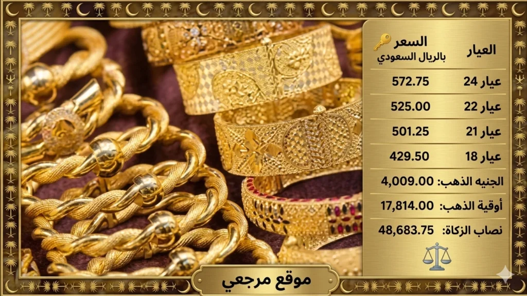 تراجع أسعار الذهب اليوم في السعودية الأحد 12 أبريل 2026 وعيار 21 عند 501.25 ريال
