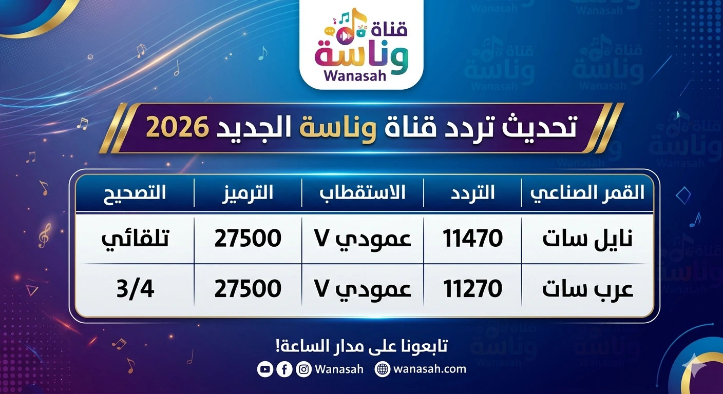 تردد قناة وناسة الجديد 2026