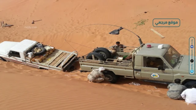 حرس الحدود ينقذ مواطنا في الربع الخالي