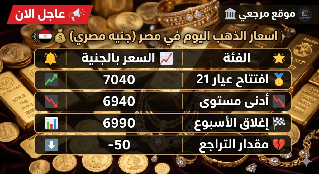 سعر الذهب في مصر يتراجع نهاية الأسبوع وعيار 21 يفقد 50 جنيها 2 سعر الذهب