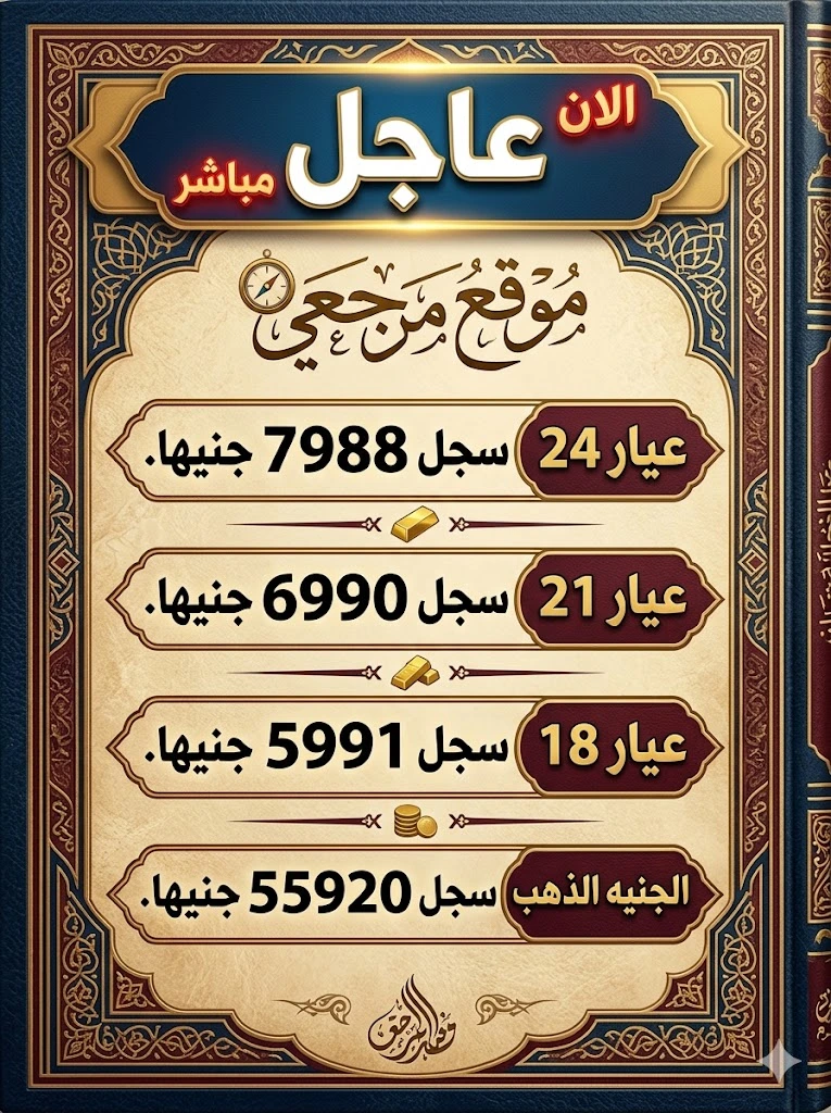 سعر الذهب اليوم بالجنيه المصري
