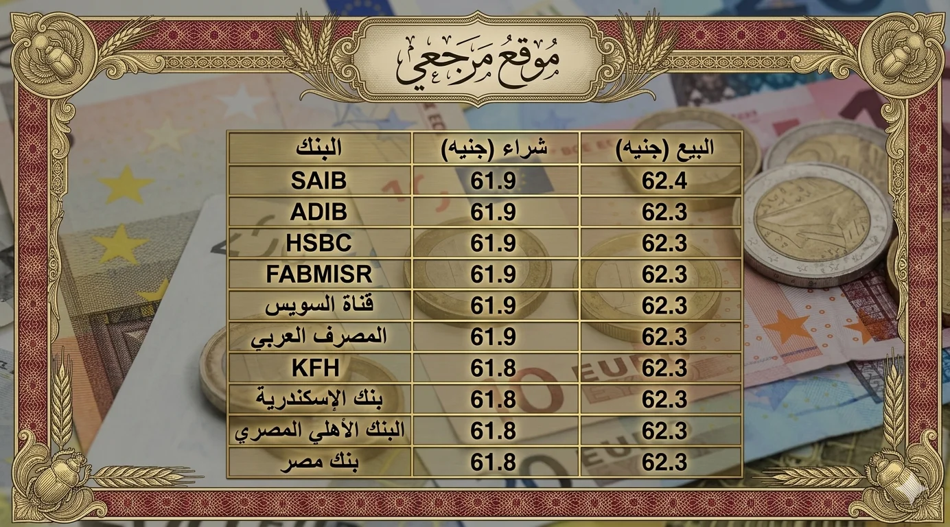 سعر اليورو اليوم في مصر الأربعاء 1 أبريل 2026 تباين بالبنوك وسط ضغوط اقتصادية