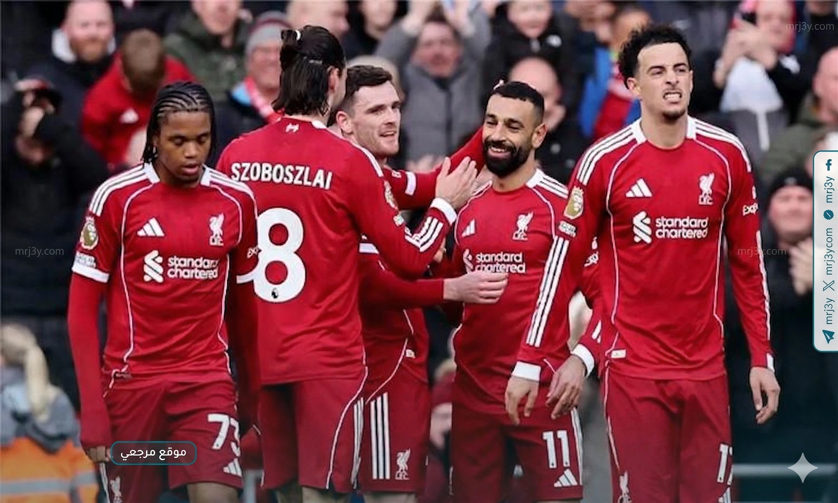 ليفربول يهزم فولهام بثنائية في أنفيلد