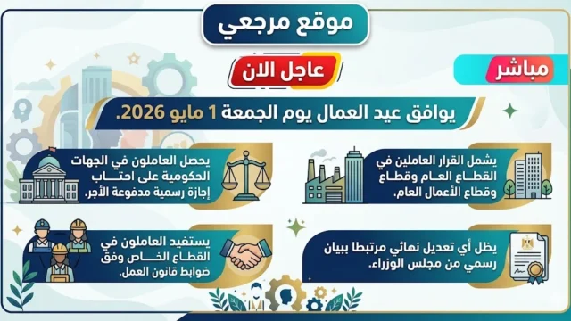 موعد اجازة عيد العمال 2026