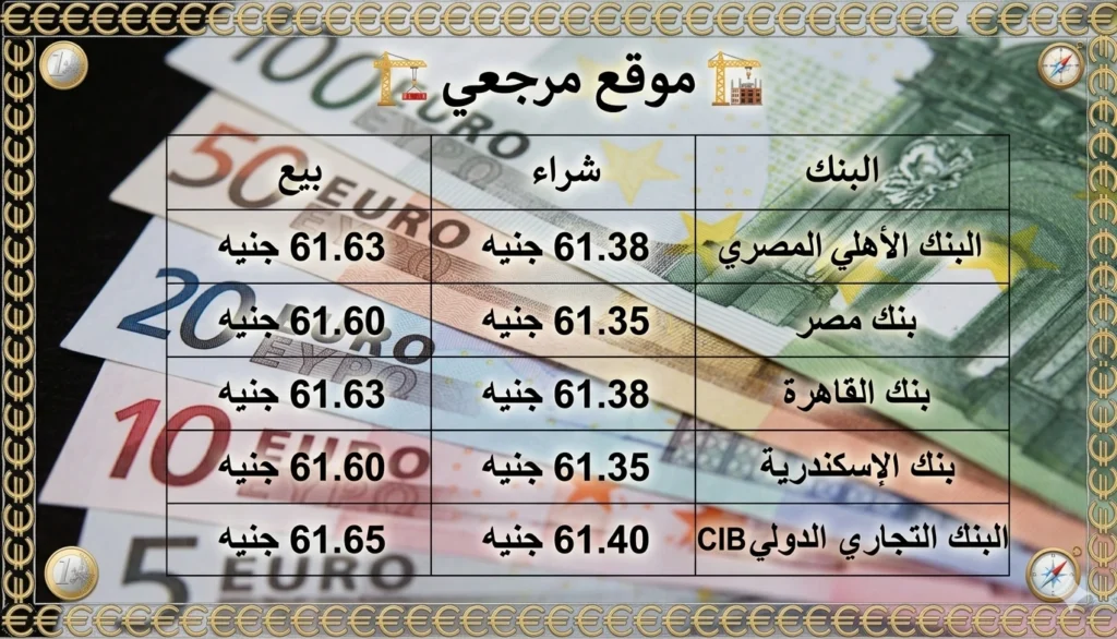 هبوط سعر اليورو اليوم في مصر الأربعاء 15 أبريل 2026 والبنوك تخفض الأسعار