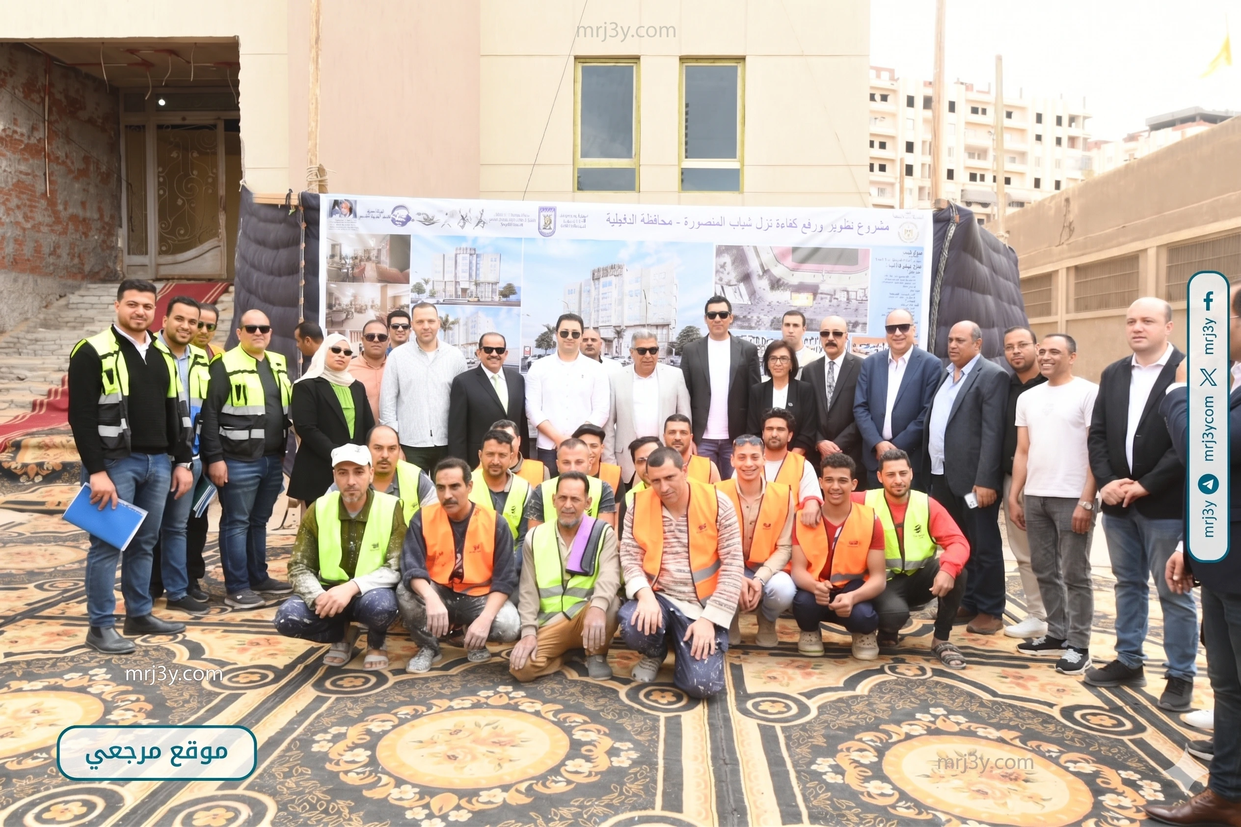 وزير الرياضة يتفقد تطوير استاد المنصورة