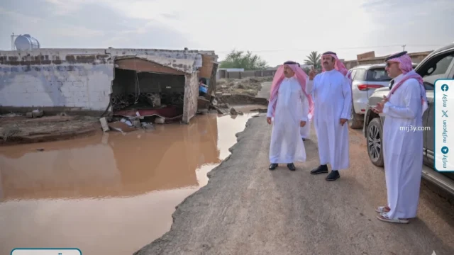 وكيل إمارة حائل يتفقد مواقع السيول