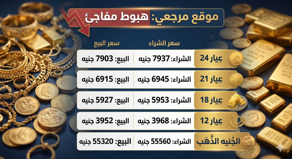 هبوط مفاجأء في أسعار الذهب في السوق المصرية اليوم وسط تغيرات عالمية واضحة