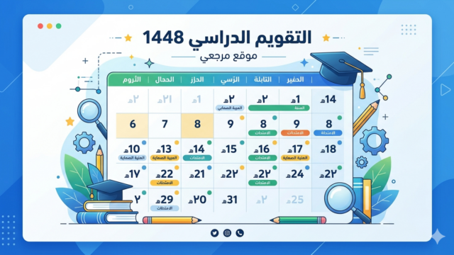 التقويم الدراسي 1448