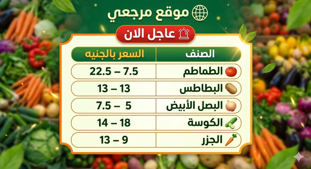 أسعار الخضروات اليوم بسوق العبور