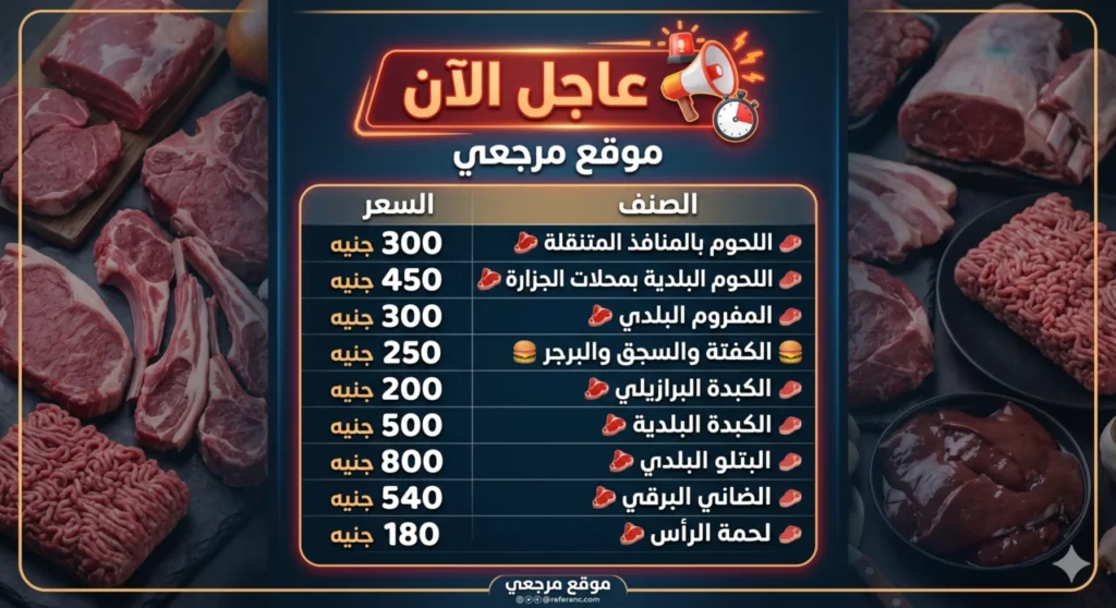 أسعار اللحوم اليوم تتأرجح بين المنافذ ومحال الجزارة في الأسواق المصرية