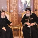 البابا تواضروس يستقبل أسقف دير البرموس بوادي النطرون
