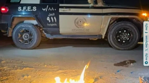 القوات الخاصة للأمن البيئي تضبط مخالف اشعل النار بالشرقية
