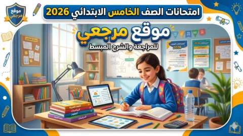 امتحانات الصف الخامس الابتدائي