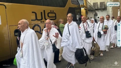 بعثة حج القرعة تنهي تصعيد الحجاج إلى عرفات وسط تنظيم ميداني محكم