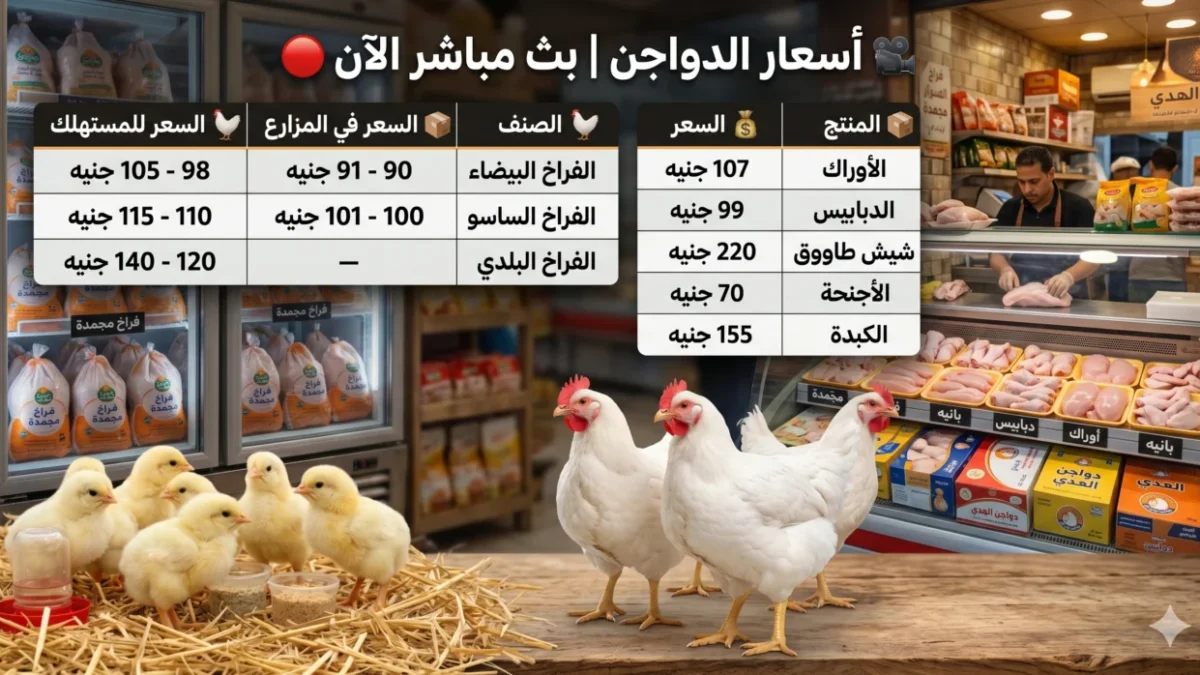 بورصة الدواجن.. أسعار الفراخ البيضاء اليوم تستقر والأسواق تترقب تحركات ما قبل الأضحى