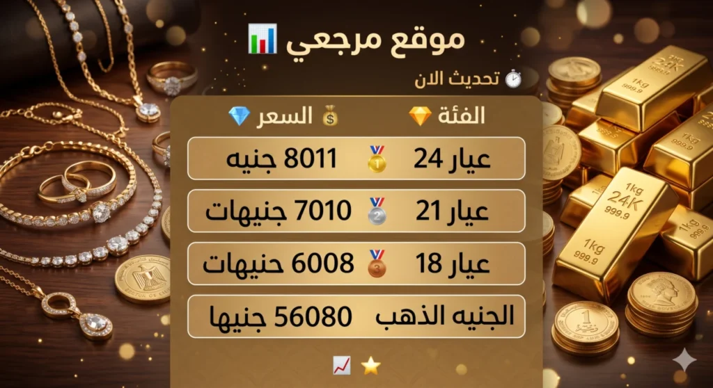 تحديث جديد سعر الذهب اليوم في مصر لجميع الاعيرة