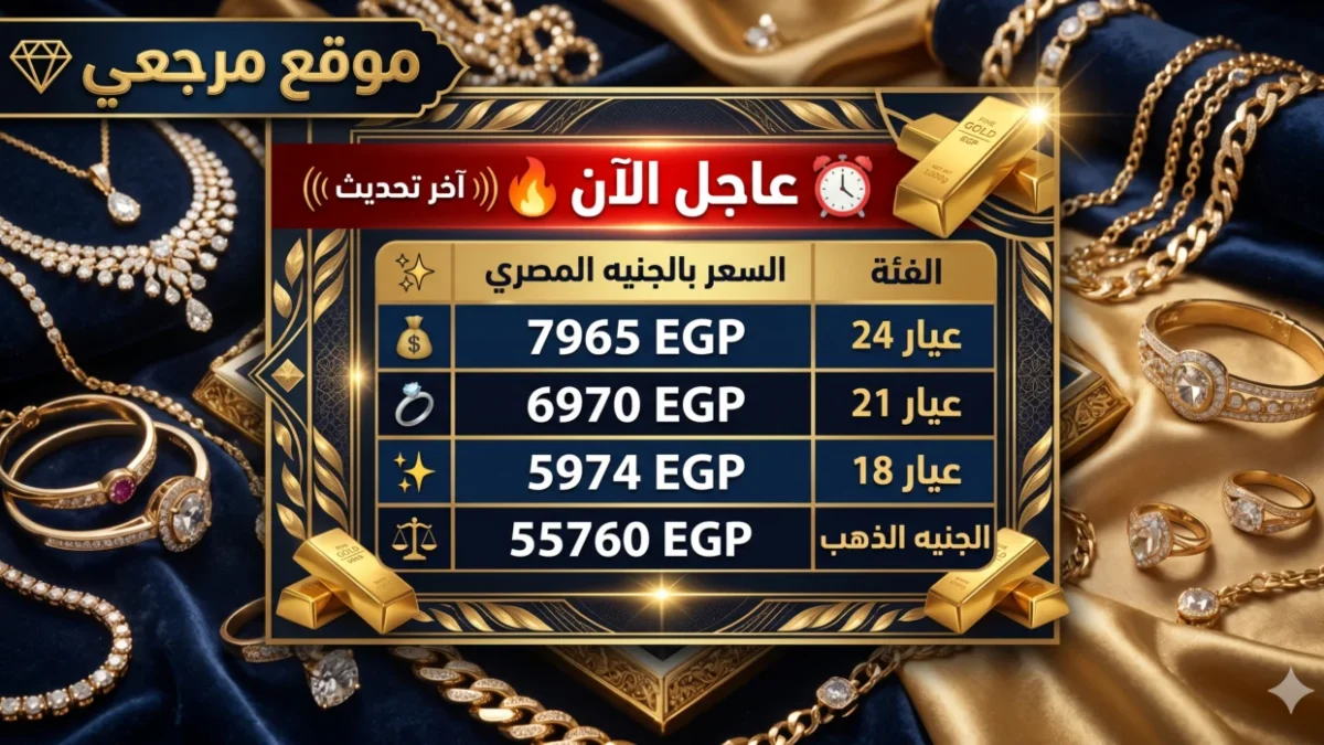 تحرك جديد.. تراجع أسعار الذهب في مصر اليوم وسط ترقب تطورات مضيق هرمز 1 تحرك جديد.. تراجع أسعار الذهب في مصر اليوم وسط ترقب تطورات مضيق هرمز