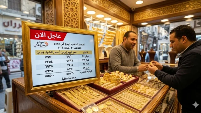 تراجع حاد في اسعار الذهب اليوم في مصر وعيار 21 يخسر 690 جنيه من قيمتة