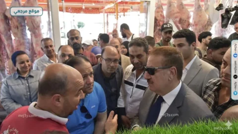 محافظ بورسعيد يتفقد منافذ اللحوم ويشدد على ضبط الأسعار قبل العيد