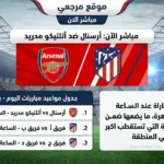 Arsenal vs Atlético Madrid.. القنوات الناقلة لمباراة اتلتيكو مدريد ضد ارسنال اليوم 5 مايو 2026