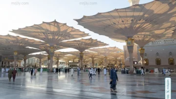 مظلات المسجد النبوي توفر بيئة مريحة للمصلين موسم الحج