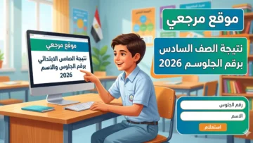 نتيجة الصف السادس الابتدائي برقم الجلوس والاسم 2026
